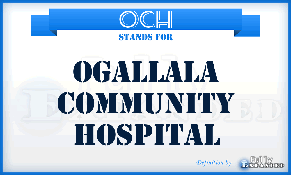 OCH - Ogallala Community Hospital