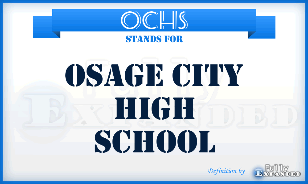 OCHS - Osage City High School