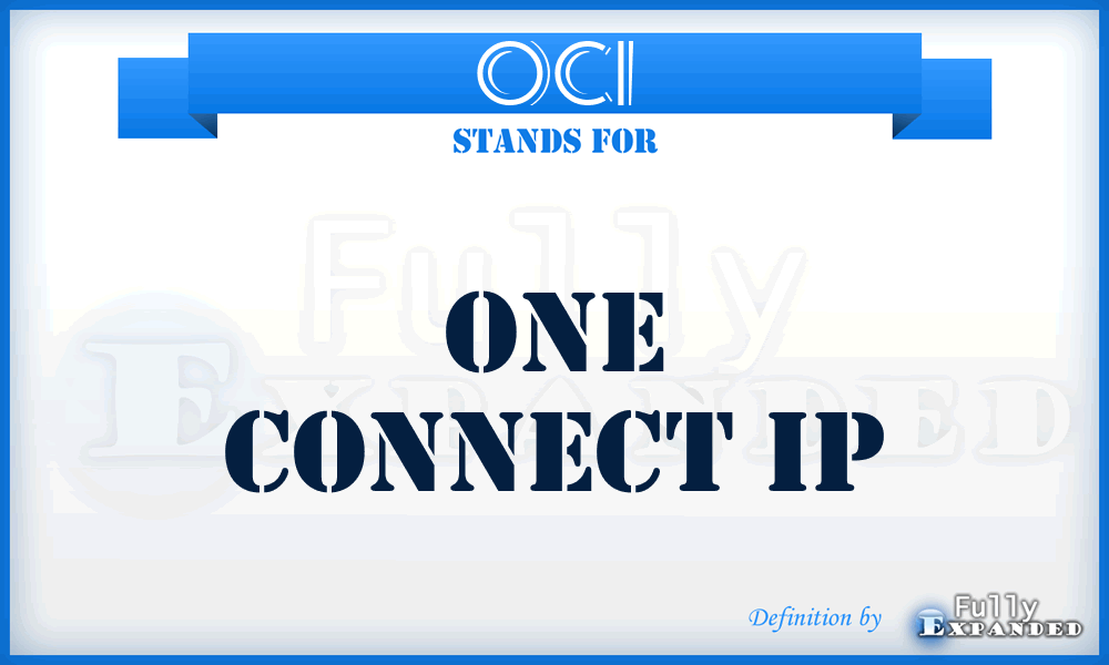 OCI - One Connect Ip