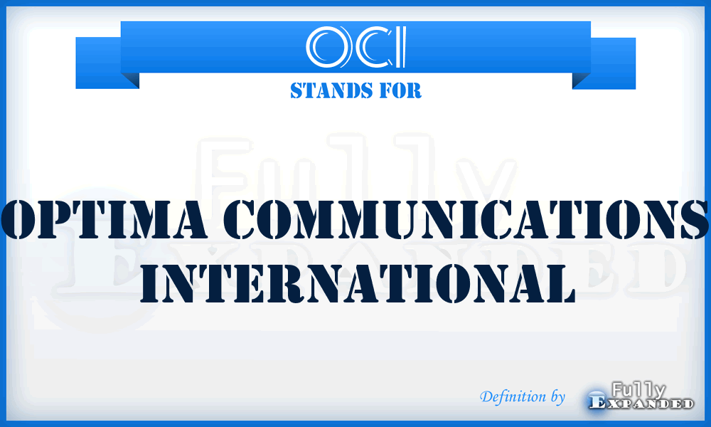 OCI - Optima Communications International