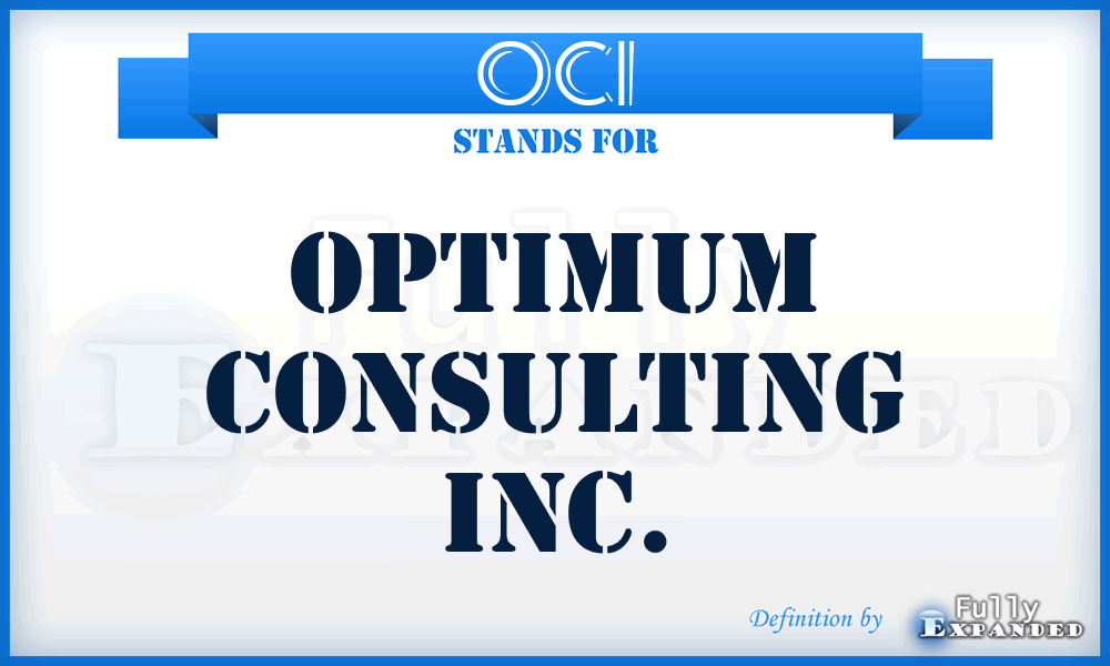 OCI - Optimum Consulting Inc.