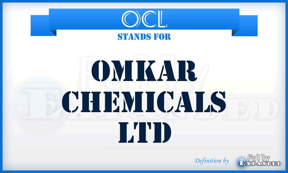 OCL - Omkar Chemicals Ltd