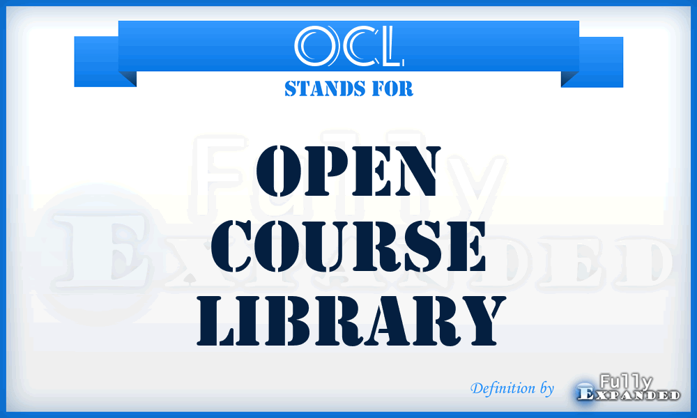 OCL - Open Course Library