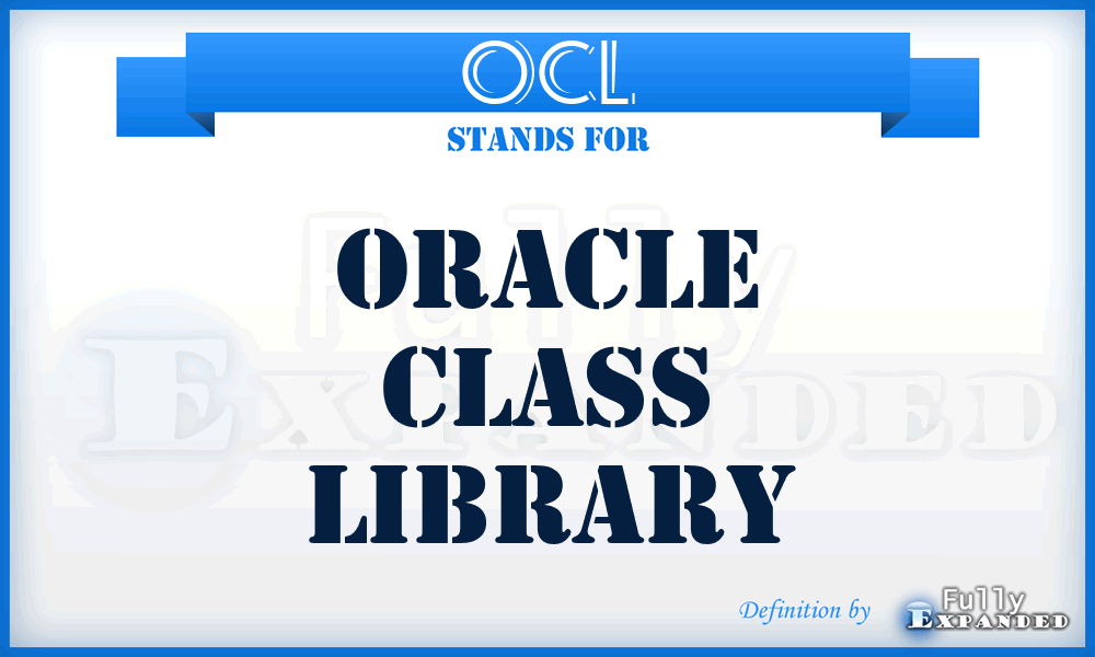 OCL - Oracle Class Library