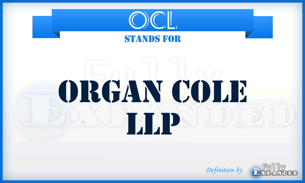 OCL - Organ Cole LLP