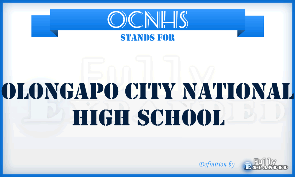 OCNHS - Olongapo City National High School