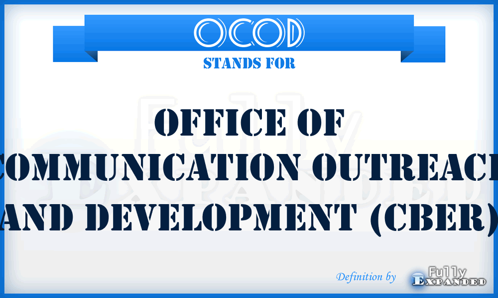 OCOD - Office of Communication Outreach and Development (CBER)