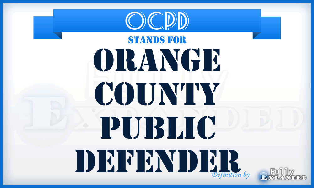 OCPD - Orange County Public Defender