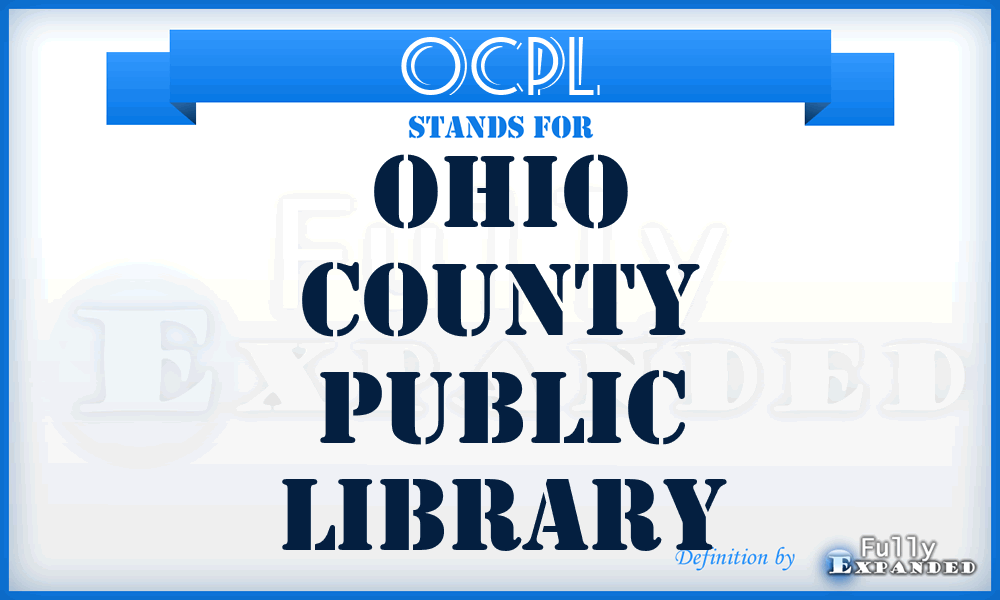 OCPL - Ohio County Public Library