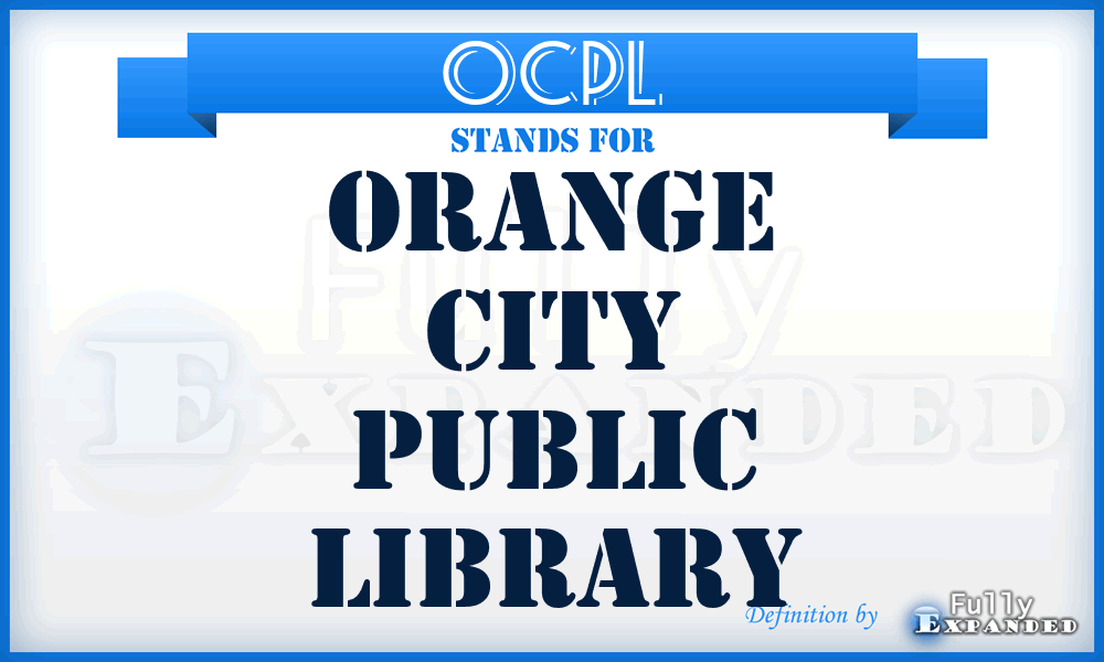 OCPL - Orange City Public Library