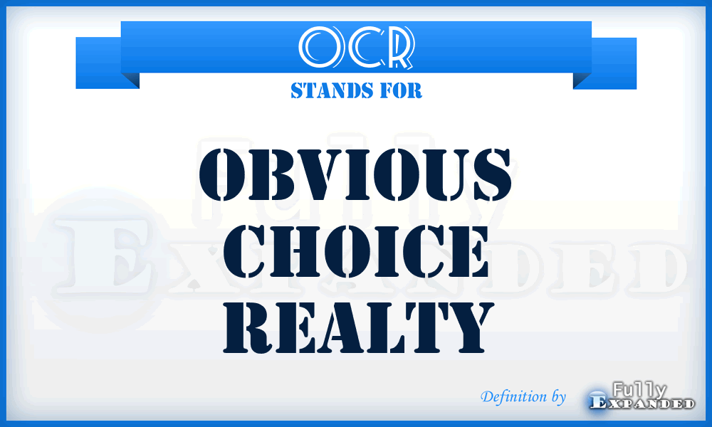 OCR - Obvious Choice Realty