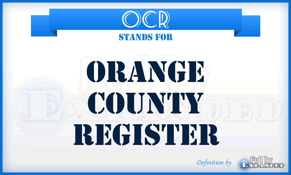 OCR - Orange County Register