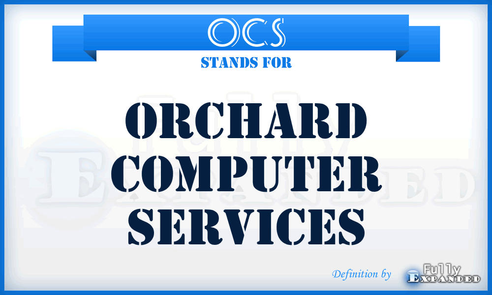 OCS - Orchard Computer Services