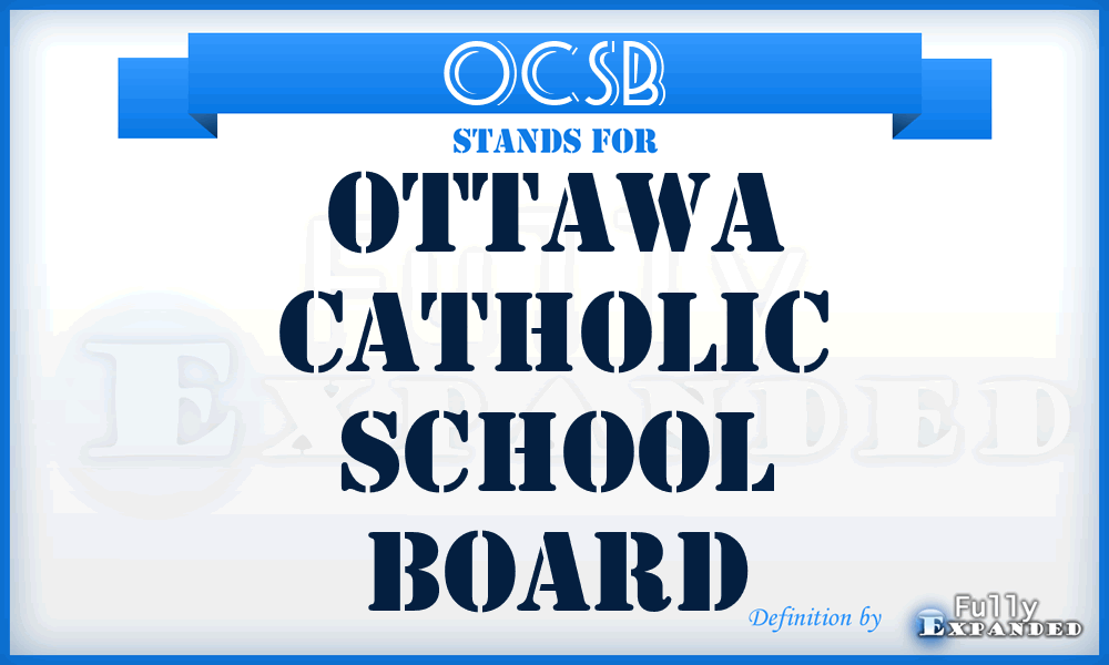 OCSB - Ottawa Catholic School Board