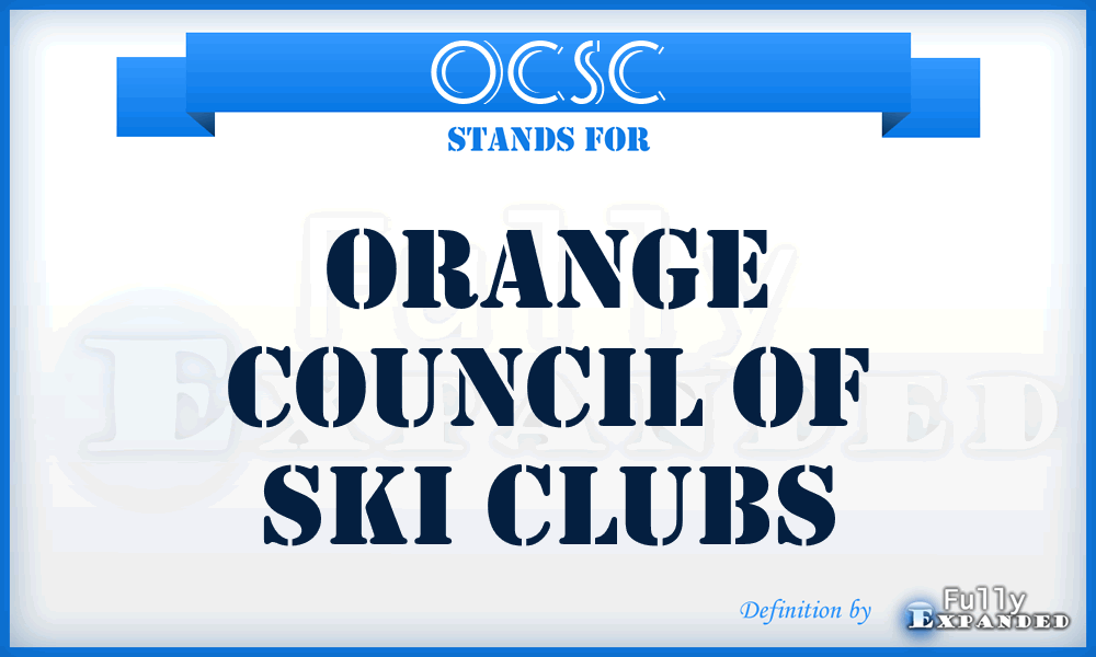 OCSC - Orange Council of Ski Clubs