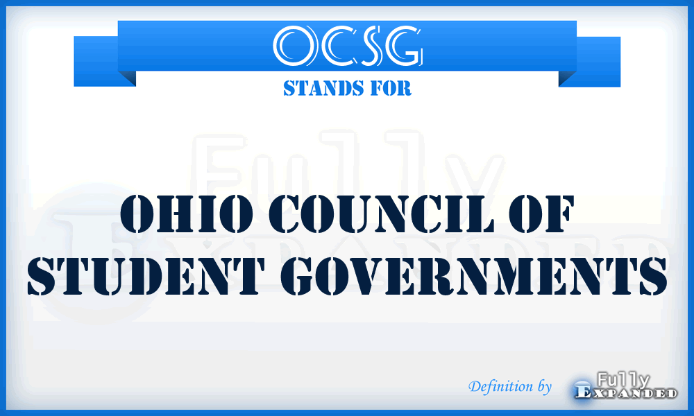 OCSG - Ohio Council Of Student Governments