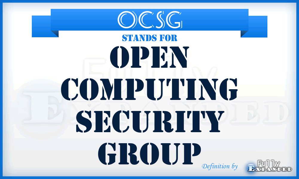 OCSG - Open Computing Security Group