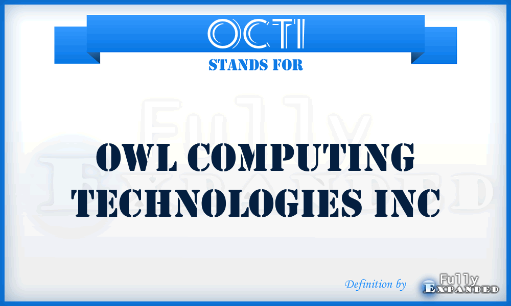 OCTI - Owl Computing Technologies Inc