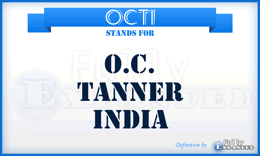 OCTI - O.C. Tanner India