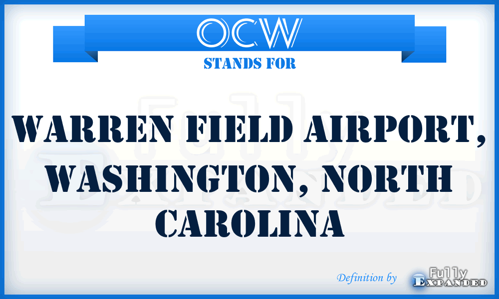 OCW - Warren Field Airport, Washington, North Carolina