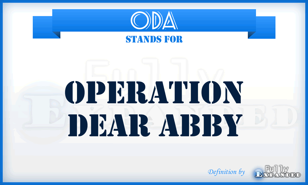 ODA - Operation Dear Abby