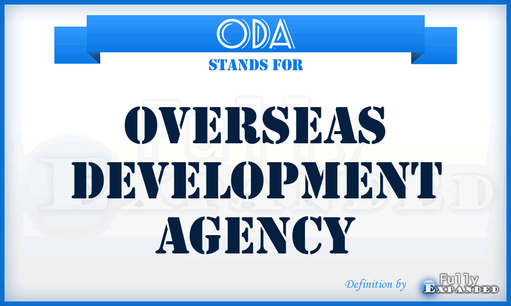 ODA - Overseas Development Agency