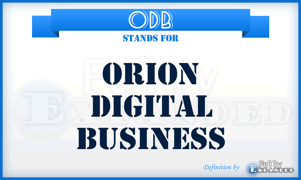 ODB - Orion Digital Business