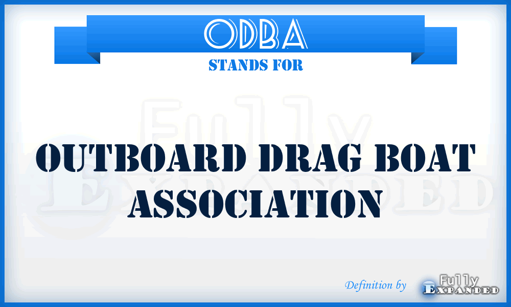 ODBA - Outboard Drag Boat Association