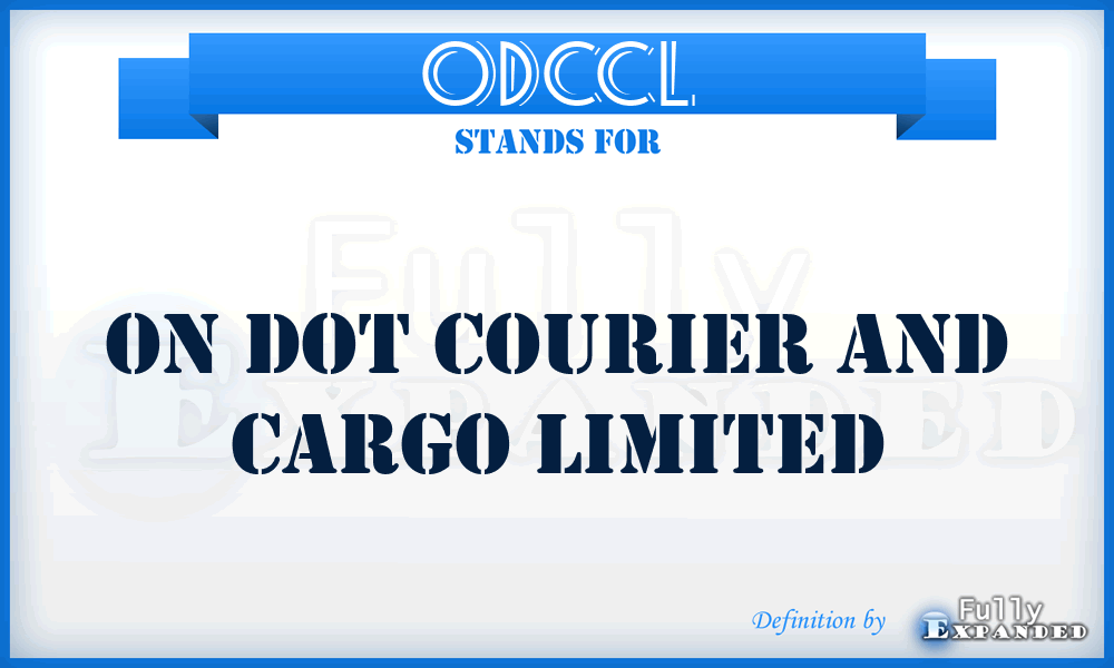 ODCCL - On Dot Courier and Cargo Limited