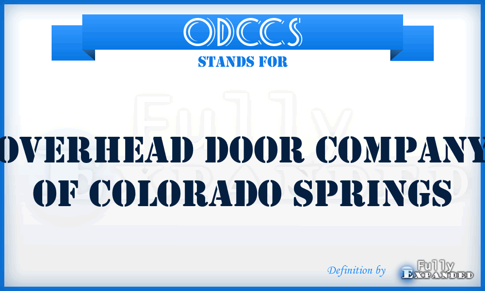 ODCCS - Overhead Door Company of Colorado Springs