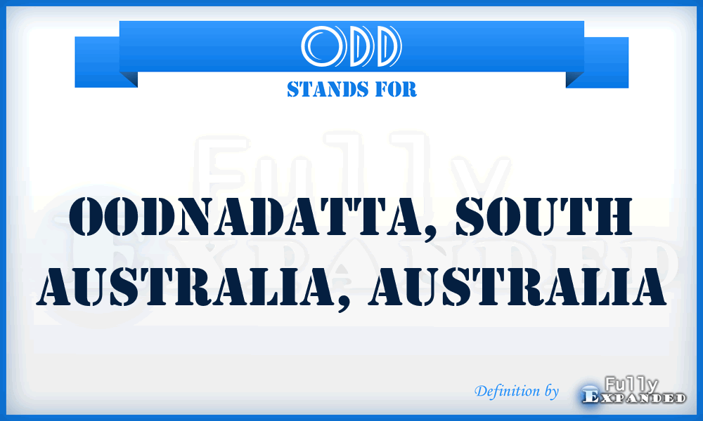 ODD - Oodnadatta, South Australia, Australia