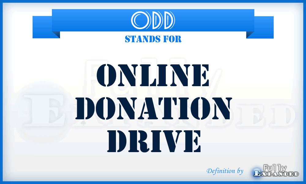 ODD - Online Donation Drive