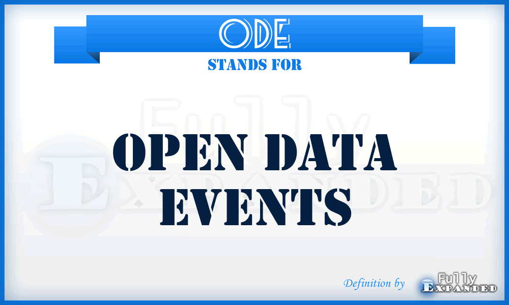 ODE - Open Data Events