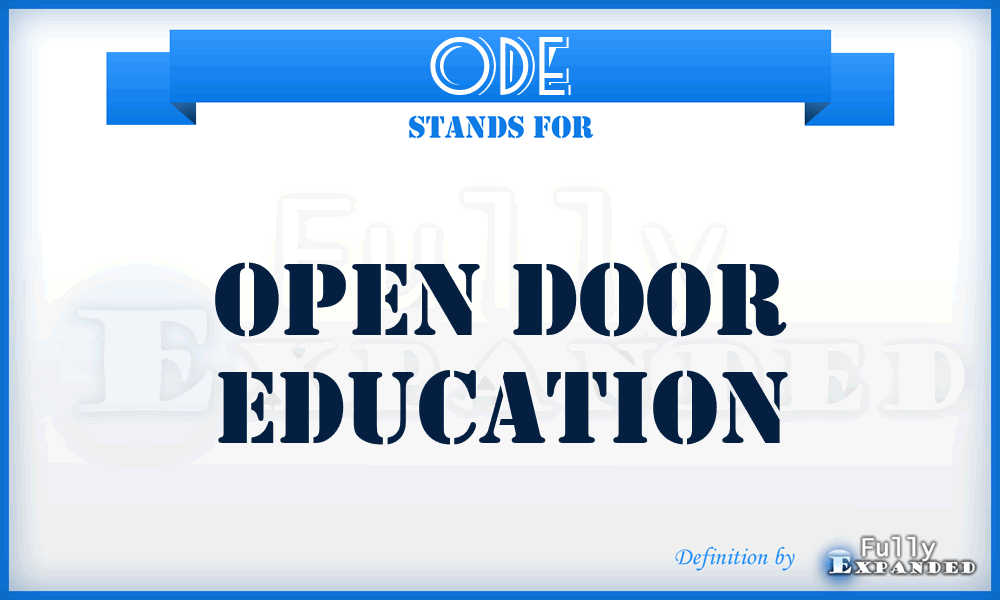 ODE - Open Door Education