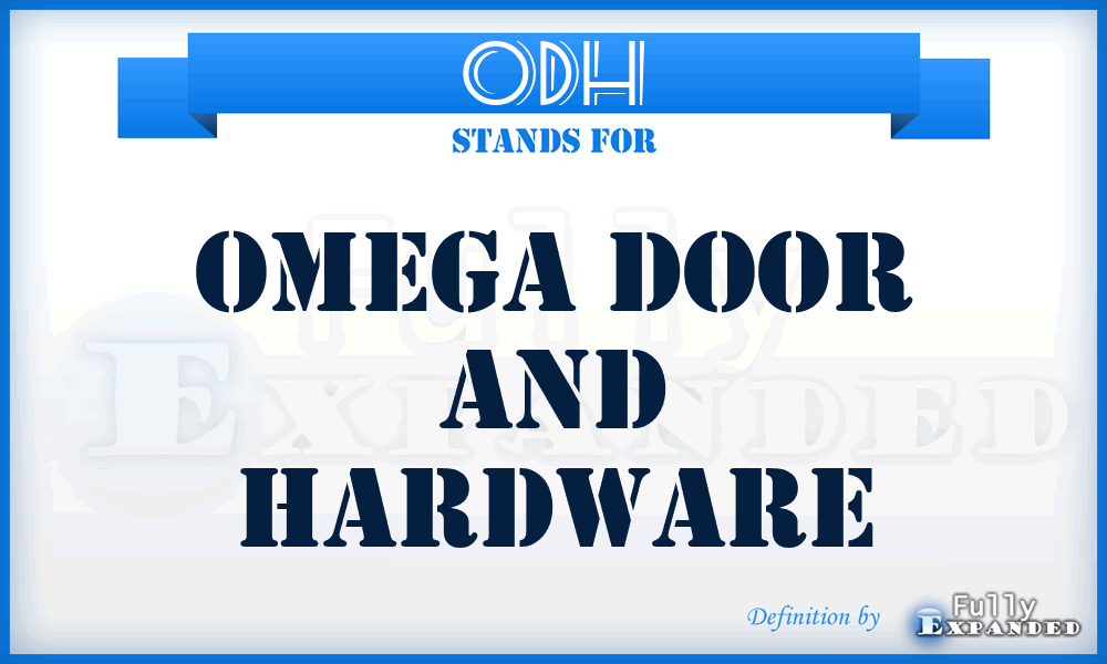 ODH - Omega Door and Hardware