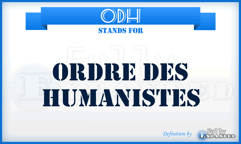 ODH - Ordre Des Humanistes