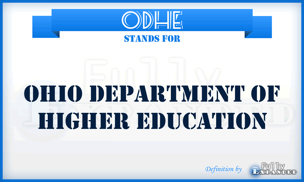 ODHE - Ohio Department of Higher Education