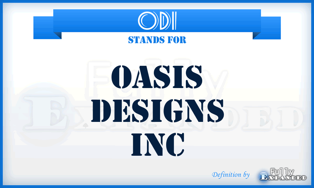 ODI - Oasis Designs Inc