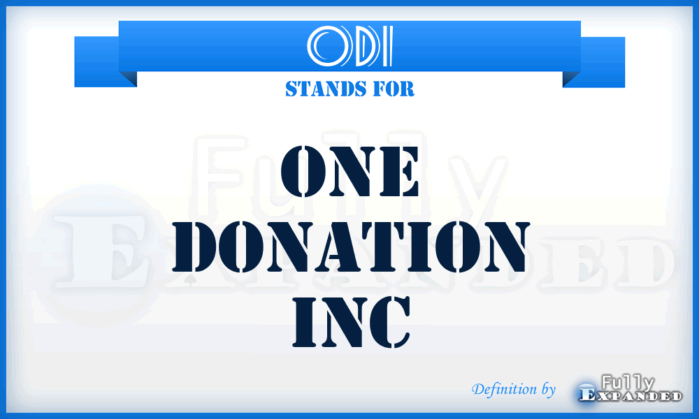 ODI - One Donation Inc