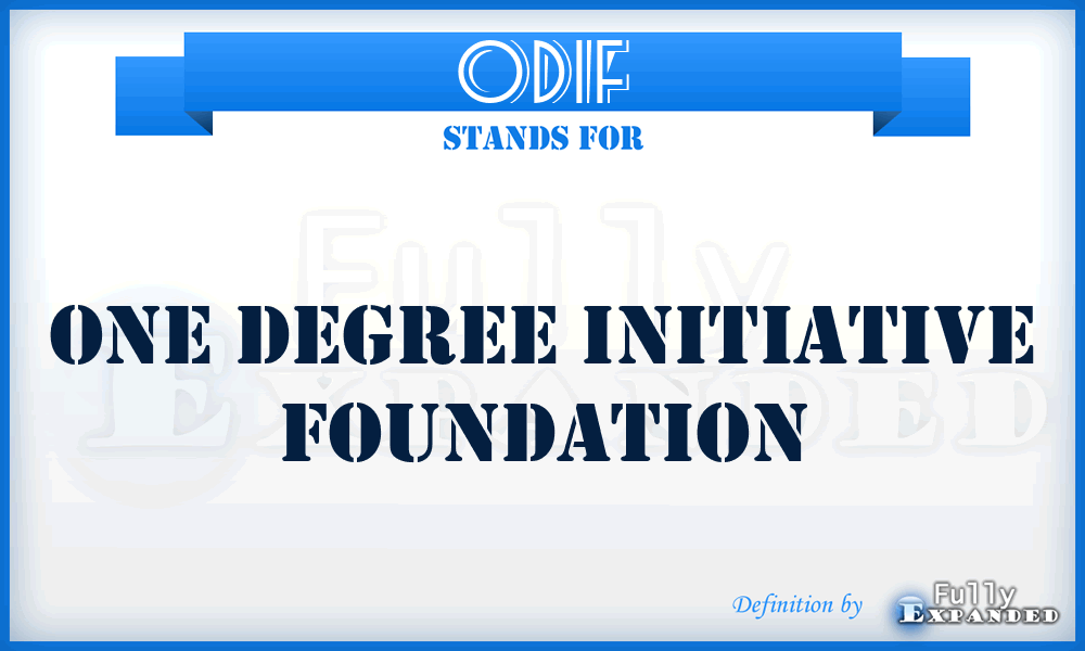 ODIF - One Degree Initiative Foundation