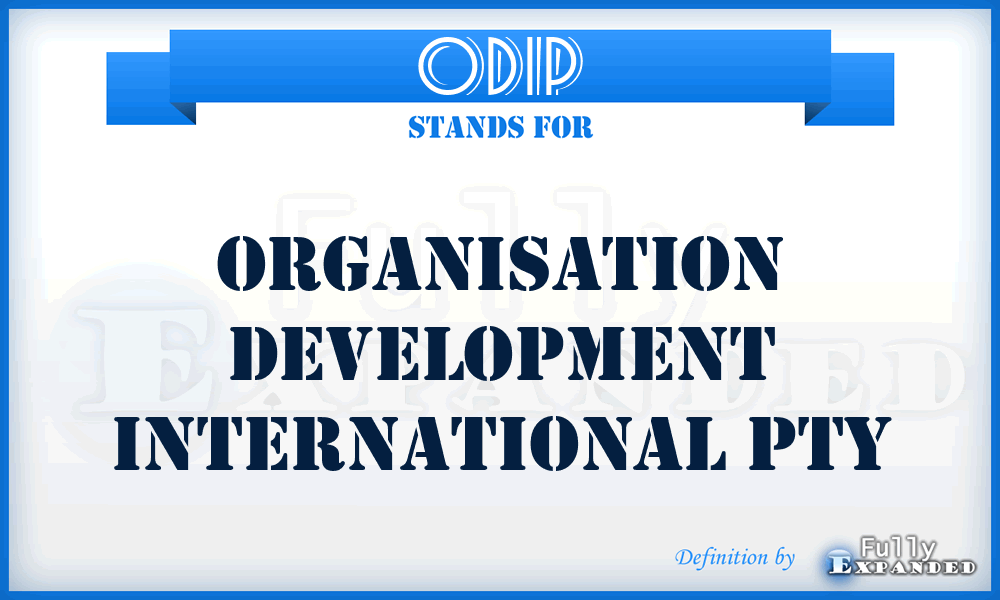 ODIP - Organisation Development International Pty