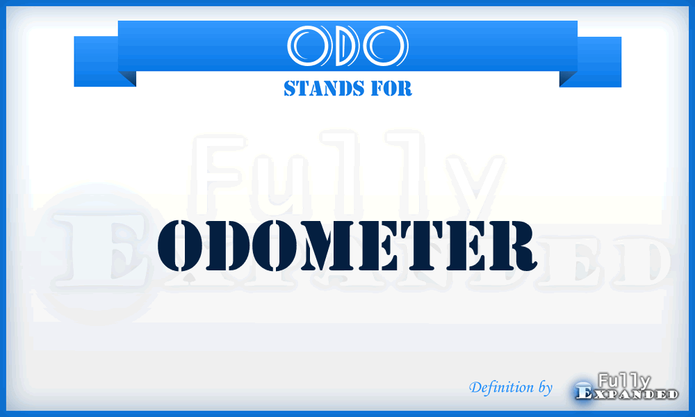 ODO - ODOmeter