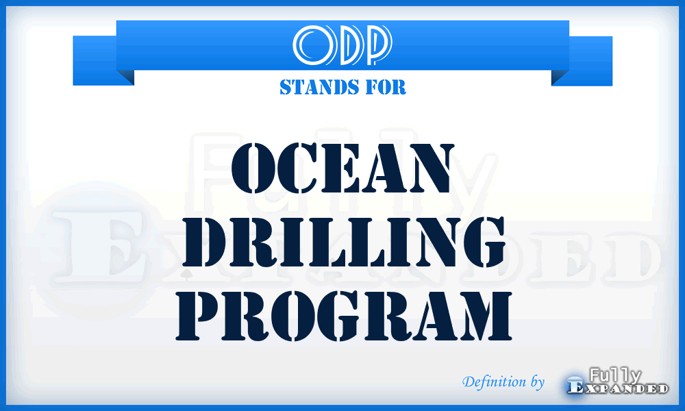 ODP - Ocean Drilling Program