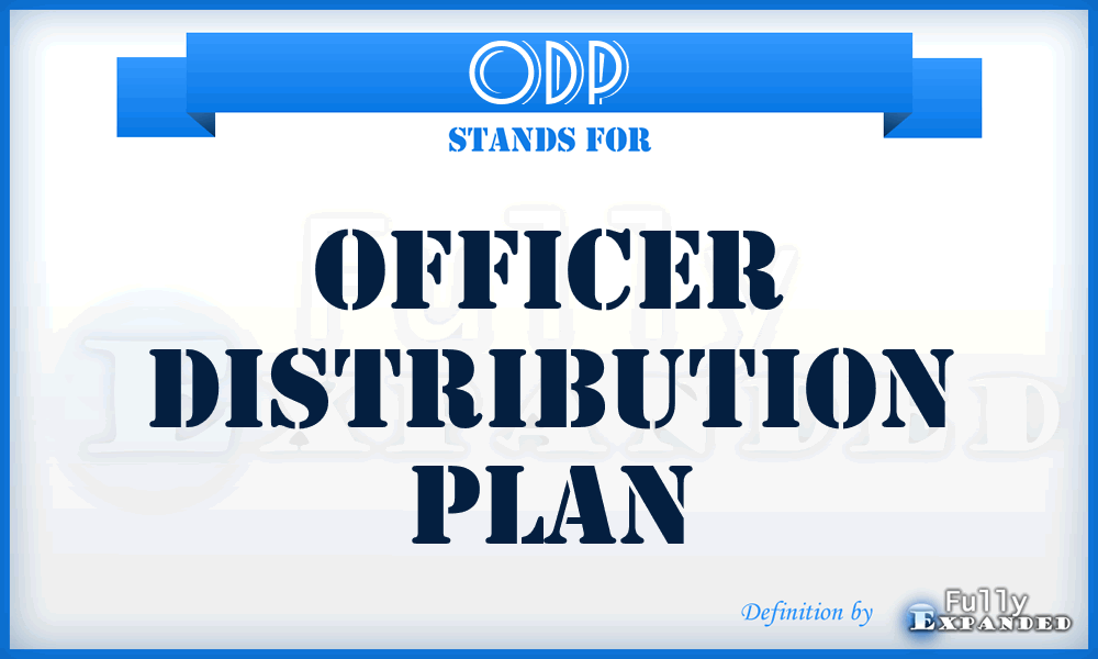 ODP - Officer Distribution Plan