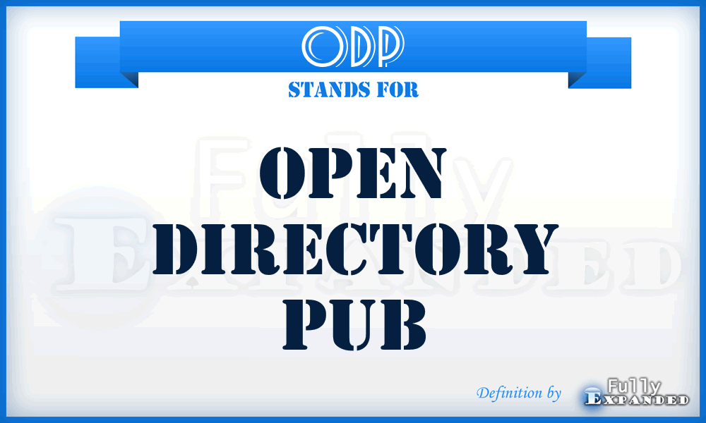 ODP - Open Directory Pub