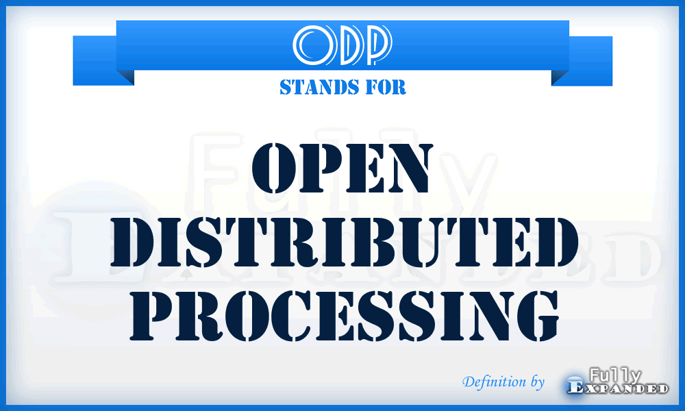 ODP - open distributed processing
