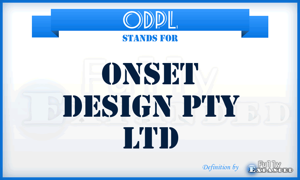 ODPL - Onset Design Pty Ltd