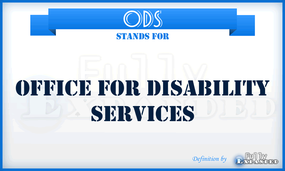 ODS - Office for Disability Services