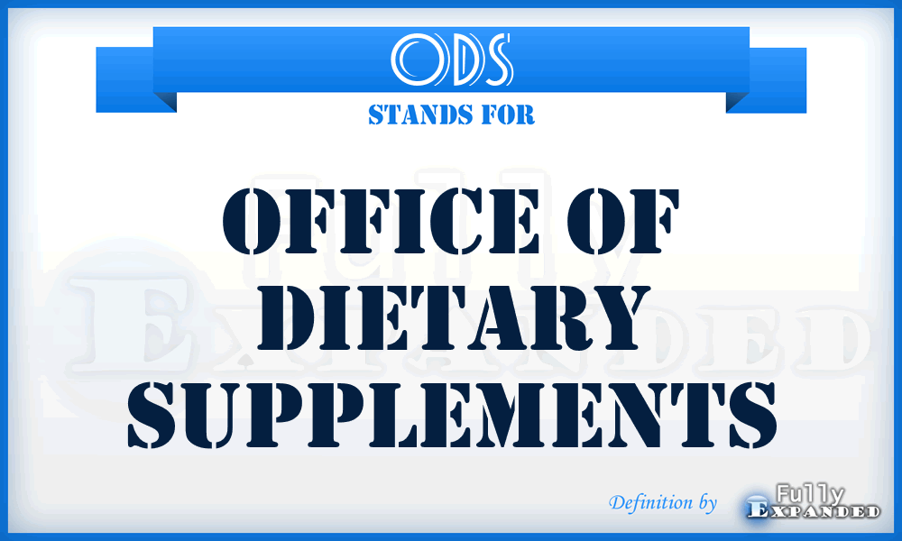ODS - Office of Dietary Supplements
