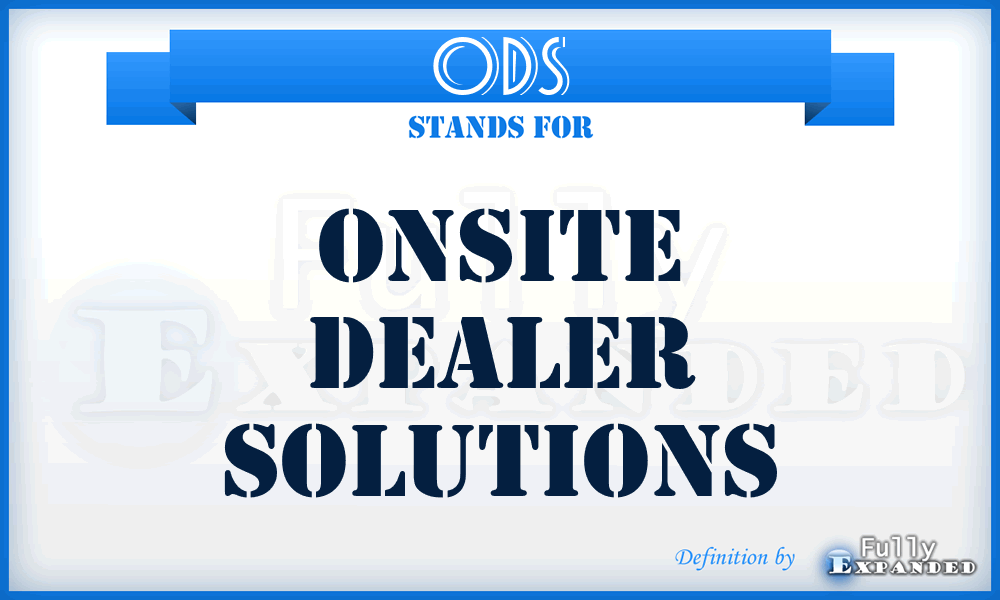 ODS - Onsite Dealer Solutions